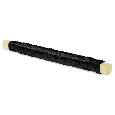 Craft Decor Floral Paddle Wire - Black, 28 Gauge, 98 ft