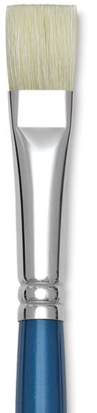 Grumbacher Academy Hog Bristle Brushes - Closeup of tip of Bright Brush