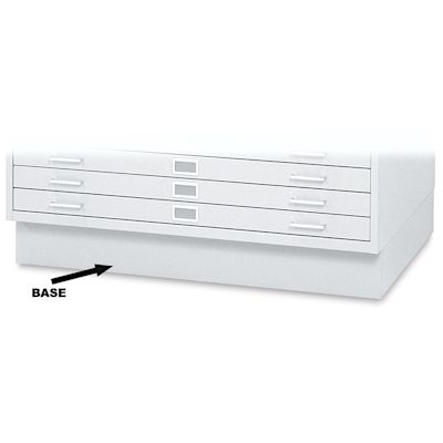 Safco 5-Drawer Steel File - White, Flat File Base, Medium