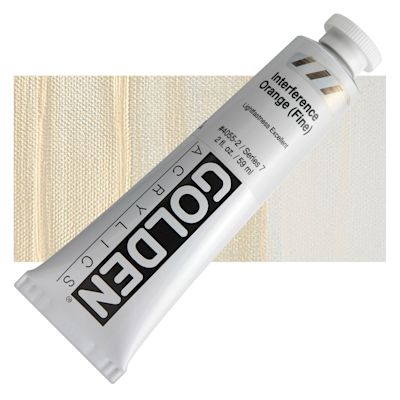 Golden Heavy Body Artist Acrylics - Interference Orange (Fine), 2 oz Tube