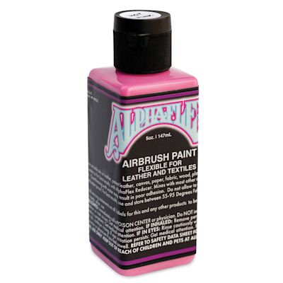 Alpha6 AlphaFlex Airbrush Textile and Leather Paint - Hot Pink, 5 oz