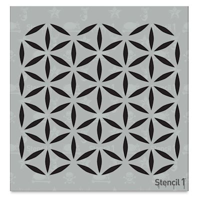 Stencil1 Stencil - Moroccan Petals, Repeat Pattern, 5-3/4'' x 6''