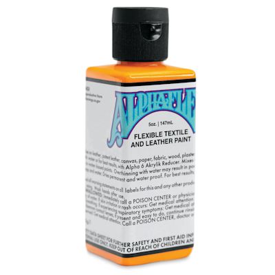 Alpha6 AlphaFlex Textile and Leather Paint - Alpha Orange, 147 ml, Bottle