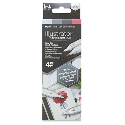 Spectrum Noir Illustrator Markers - Stylish Colors, Set of 4