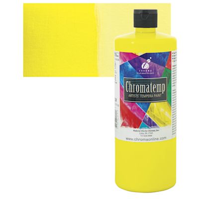 Chroma Chromatemp Artists' Tempera Paint - Yellow, Quart