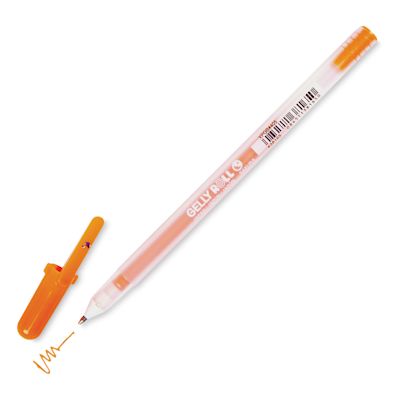 Sakura Gelly Roll Moonlight Pen - Fluorescent Orange, Bold (with cap off)