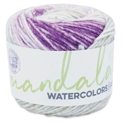 Lion Brand Mandala Watercolors Yarn - Icy Grape, 164 yards