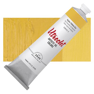 Utrecht Artists' Oil Paint - Naples Yellow Hue, 150 ml, Tube with Swatch