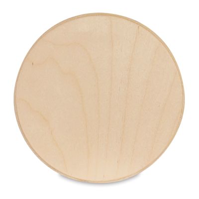 Walnut Hollow Birch Value Plaques - Front view of unfinished Circle Plaque