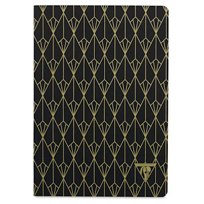 Clairefontaine Neo Deco Notebook - Diamond, Black, 96 Pages, 6" x 8-1/4" (front)