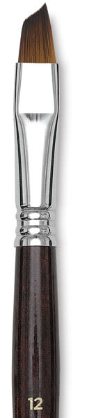 Escoda Prado Tame Synthetic Brushes - Closeup of Angular Brush