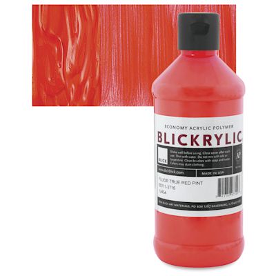 Blickrylic Student Acrylics - Fluorescent True Red, Pint