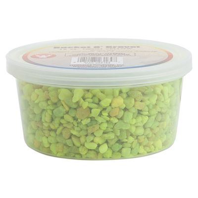 Hygloss Bucket O' Gravel - Neon Yellow, 1 lb