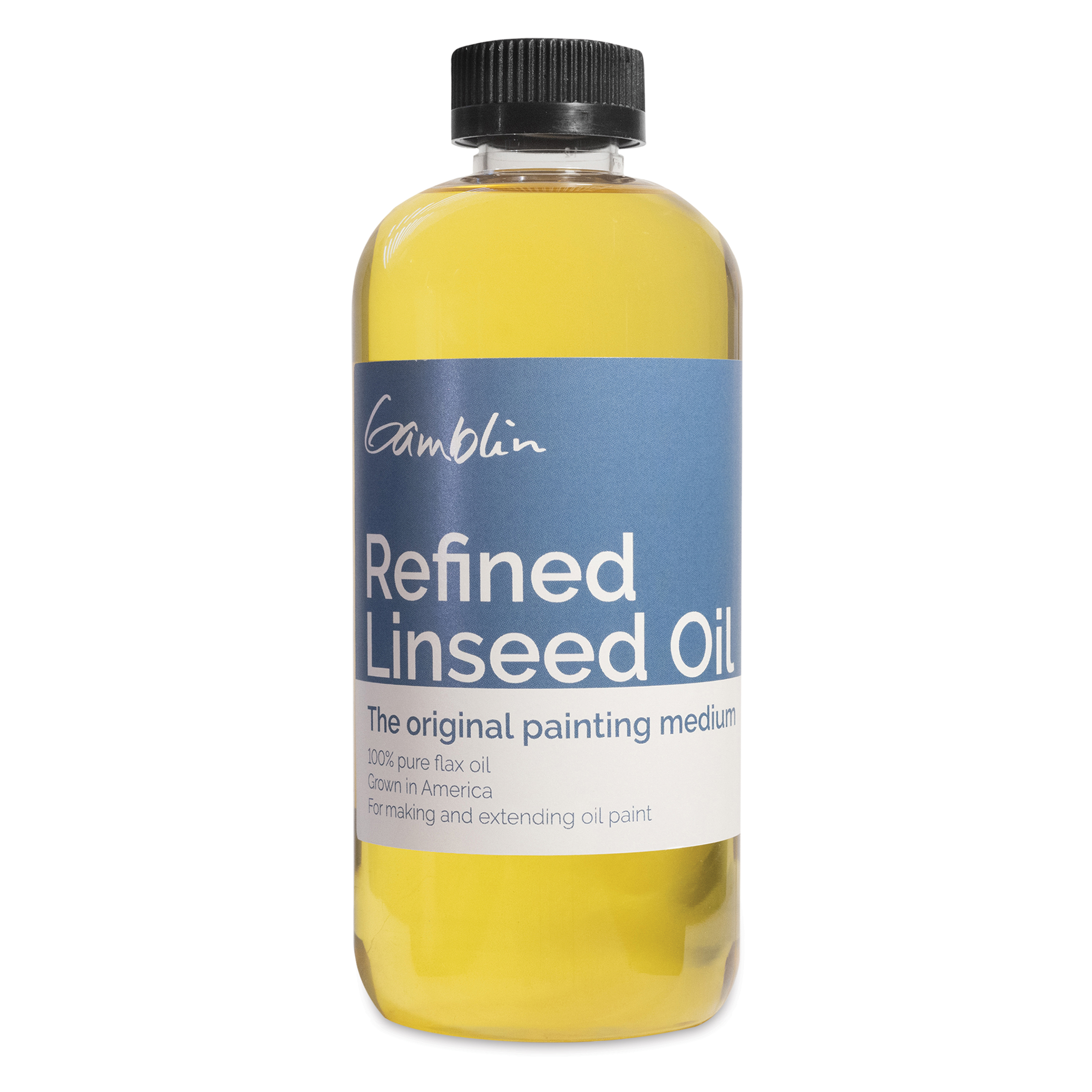 Gamblin Refined Linseed Oil 16 9 Oz Bottle BLICK Art Materials