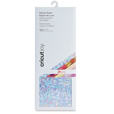 Cricut Joy Adhesive-Backed Deluxe Paper - Always Spring, 4-1/2” x 12”, Package of 10, Sheets (In packaging)