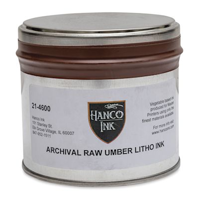 Hanco Standard Palette Litho Ink - 1 lb, Raw Umber