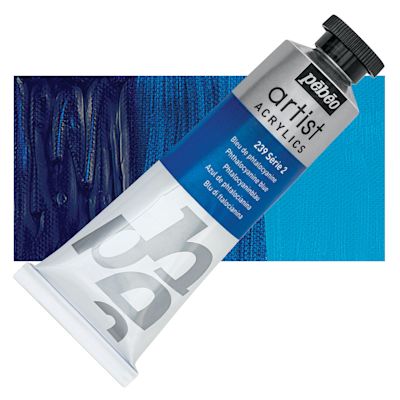 Pebeo Extra-Fine Artist Acrylics - Phthalo Blue, 60 ml tube