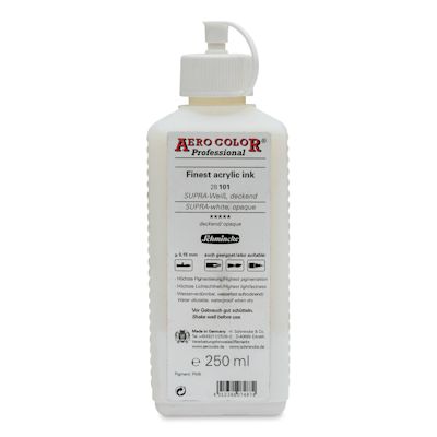 Schmincke Aero Color Professional Airbrush Color - 250 ml, Supra-White Opaque