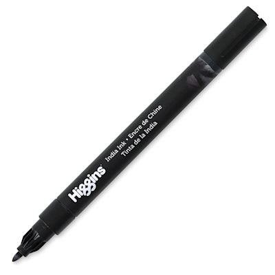 Higgins Ink Pump Markers - Angled view of uncapped 1 mm Nib India Ink Marker