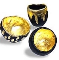 gilded pinch pots gilded pinch pots
