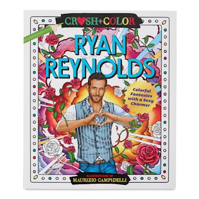 Crush + Color Celebrity Coloring Book - Ryan Reynolds (front cover)