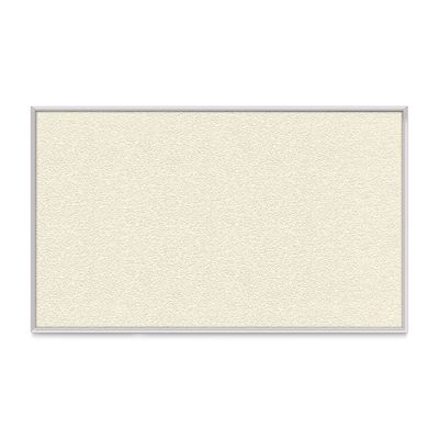 Ghent PremaTak Tackboard - 5 ft x 4 ft, Ivory, Vinyl, Aluminum Frame
