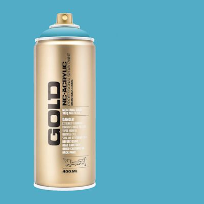 Montana Gold Acrylic Professional Spray Paint - Dolphins, 400 ml (Spray can with color swatch)