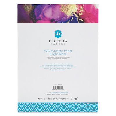Et Cetera Papers Evo Synthetic Paper Pad - 9" x 12", 10 Sheets (front cover)