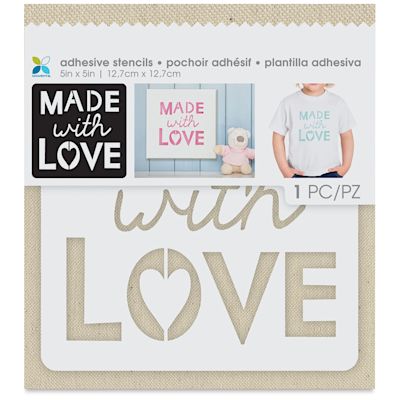 Momenta Adhesive Fabric Stencil - Made with Love