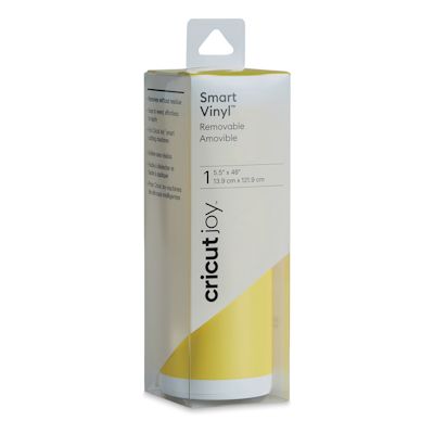 Cricut Joy Removable Smart Vinyl - Bright Yellow, 5-1/2" x 48", Roll (In packaging)
