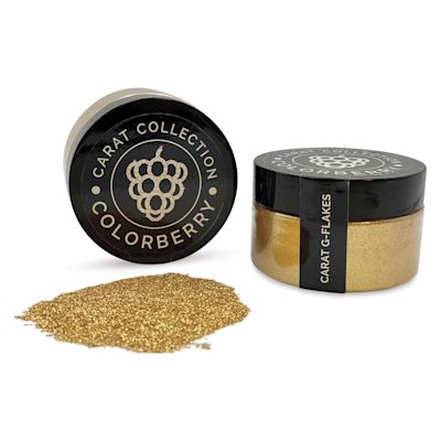 Colorberry Carat Collection Dry Resin Pigment - G-Flakes, 50 g, Jar (Shown in and out of jar)