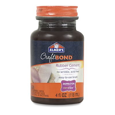 Elmer's CraftBond Rubber Cement - Front of 4 oz bottle