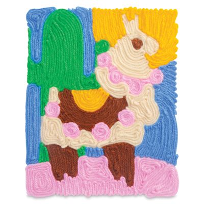 Kahootz Y'Art Craft Kits - Llama (Finished example)