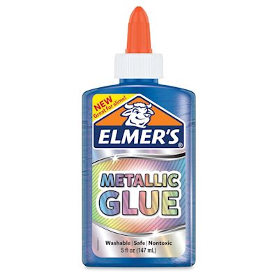 Elmer's Metallic Glue - Front of 5 oz. Blue Bottle