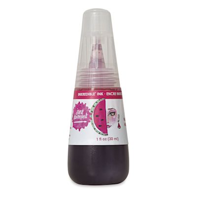 Jane Davenport Inkredible Inks - 1 oz bottle of Watermelon ink shown