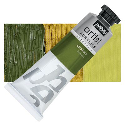 Pebeo Extra-Fine Artist Acrylics - Green Gold, 60 ml tube