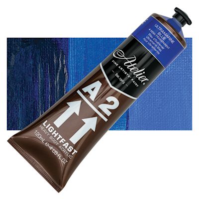 Chroma A2 Student Acrylics - Ultramarine Blue, 120 ml tube