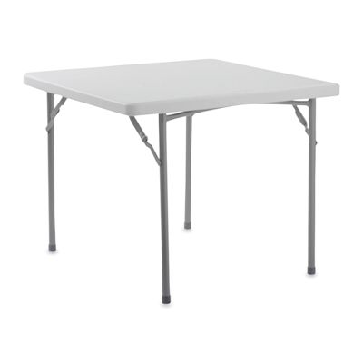 National Public Seating Corp. Folding Table - Square, 36'' x 36'', Light Grey Top