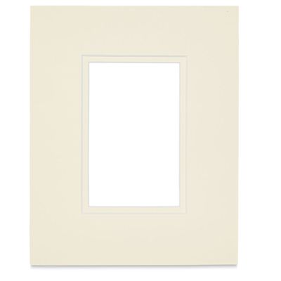 Savage Pre-Cut Double Mat - Ivory/ Ivory, 8" x 10" (4" x 6" Opening)