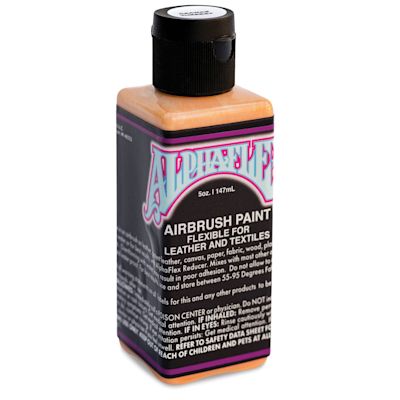 Alpha6 AlphaFlex Airbrush Textile and Leather Paint - Orange Sherbet, 5 oz