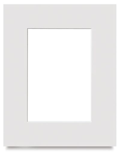 Savage Value Priced Pre-Cut Single Mats - Front view of Polar White Mat