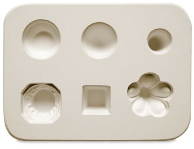 Amaco Decorative Sprig Molds - Top view of Foot Mold with 6 different molds