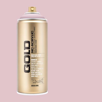Montana Gold Acrylic Professional Spray Paint - Pale Pink, 400 ml (Spray can with color swatch)