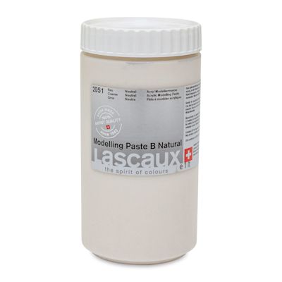 Lascaux Modeling Paste B - Natural, Rough, 1 liter jar