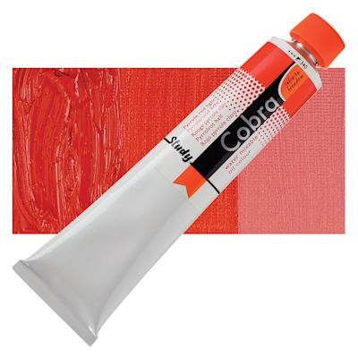 Royal Talens Cobra Study Water Mixable Oil Colors - Pyrrole Red Light, 200 ml tube
