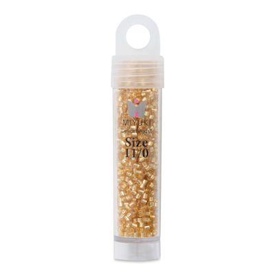 John Bead Miyuki Delica Glass Beads - Gold, Silver Lined, 11/0, 5.2 g