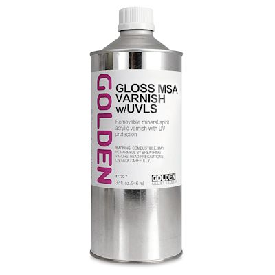 Golden MSA Acrylic Varnish - Gloss, 32 oz bottle