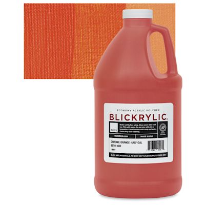 Blickrylic Student Acrylics - Chrome Orange, Half Gallon