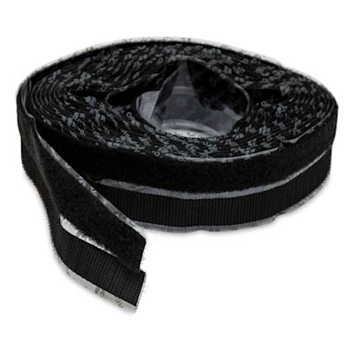 Velcro Brand Sticky Back Hook and Loop Fastener - Black, 3/4" x 15 ft (Out of packaging)
