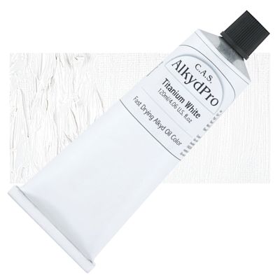 CAS AlkydPro Fast-Drying Alkyd Oil Color - Titanium White, 120 ml tube